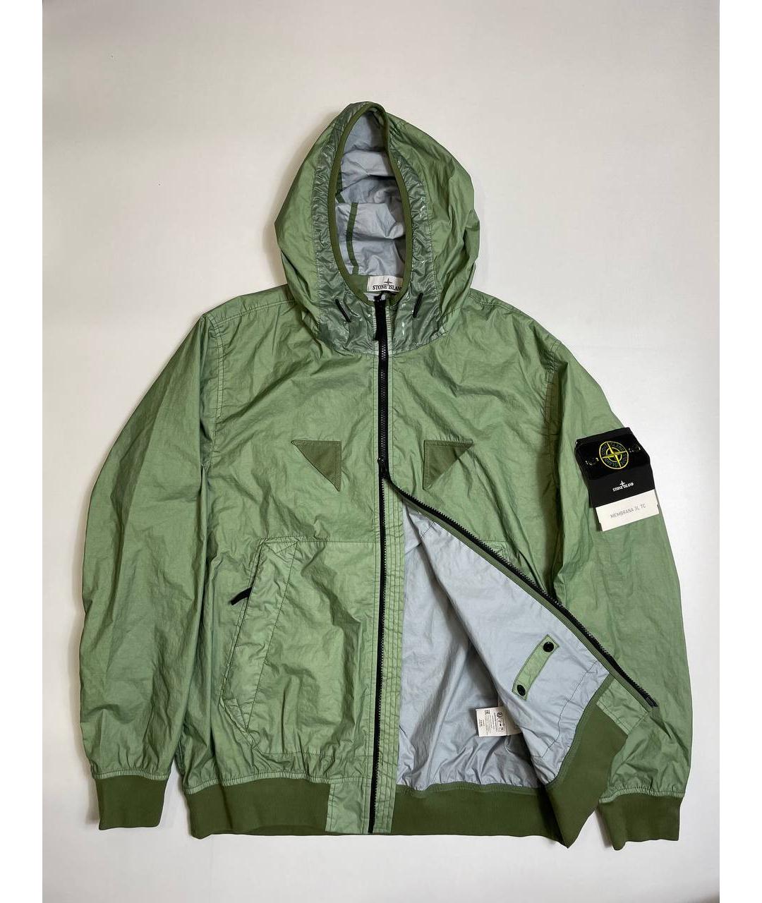 STONE ISLAND Зеленая полиамидовая куртка, фото 7