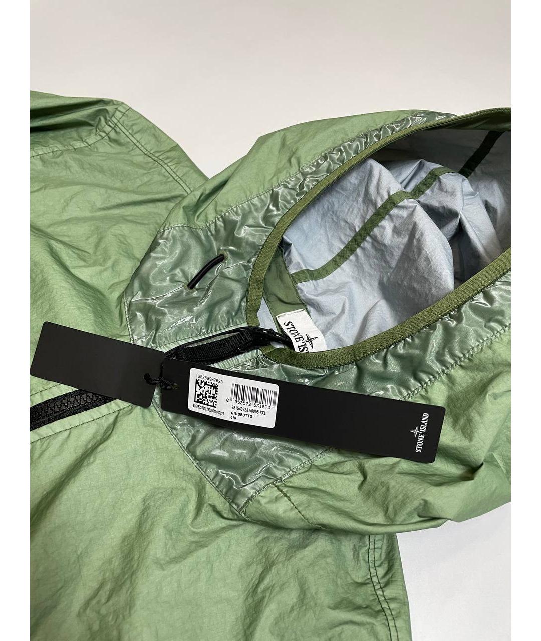 STONE ISLAND Зеленая полиамидовая куртка, фото 8