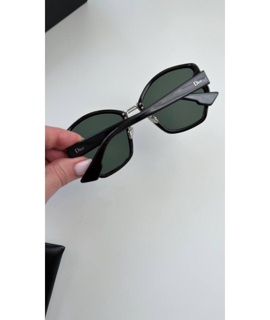 CHRISTIAN DIOR Черные пластиковые солнцезащитные очки, фото 4