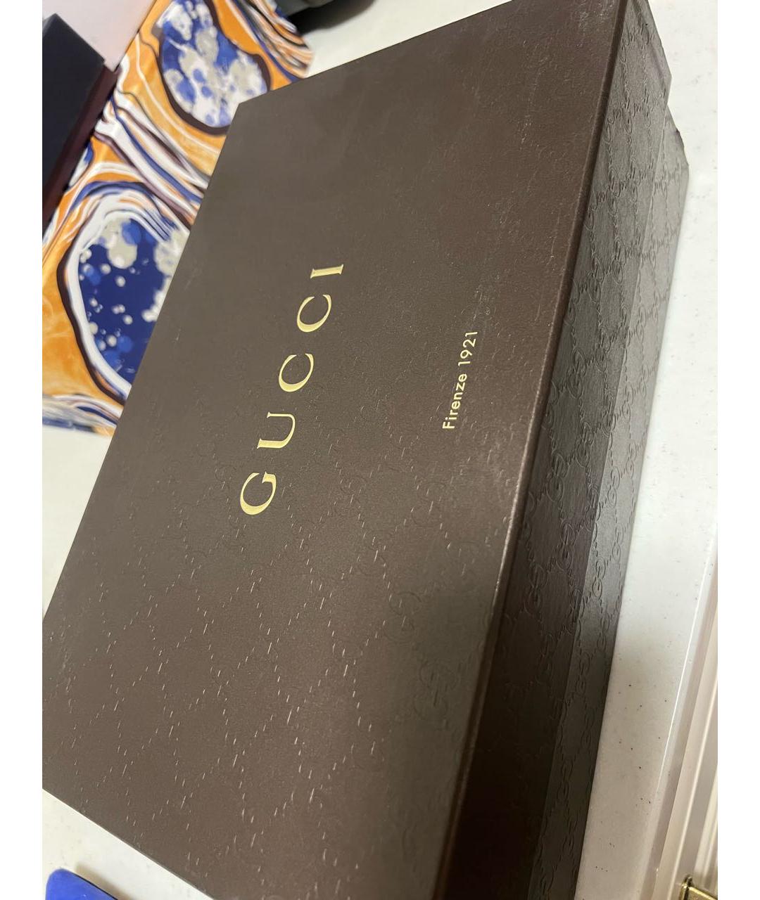 GUCCI Синие замшевые туфли, фото 7