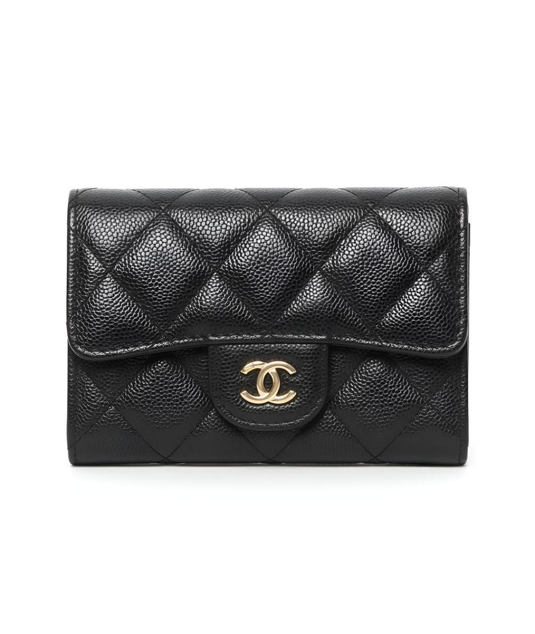 CHANEL Черный кожаный кардхолдер, фото 1