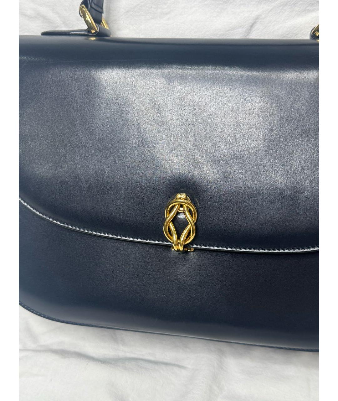GUCCI Темно-синяя кожаная сумка через плечо, фото 2