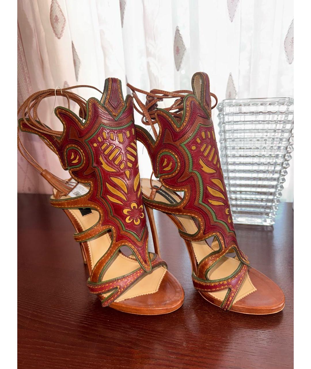 DSQUARED2 Мульти кожаные туфли, фото 7