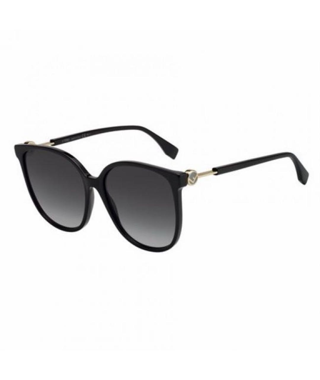 FENDI Черные пластиковые солнцезащитные очки, фото 4