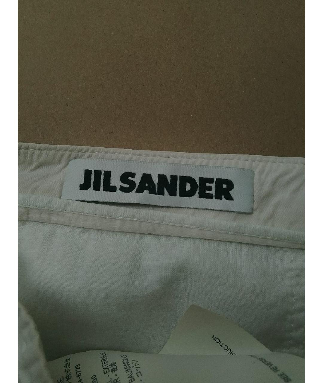 JIL SANDER Белые хлопковые шорты, фото 3