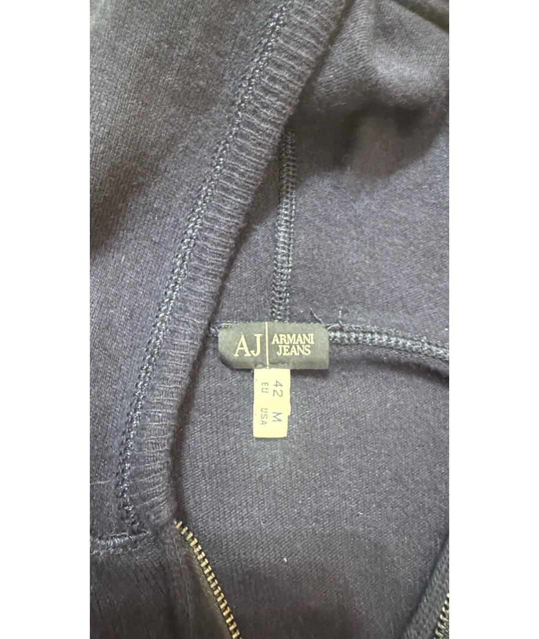 ARMANI JEANS Темно-синий кашемировый джемпер / свитер, фото 3