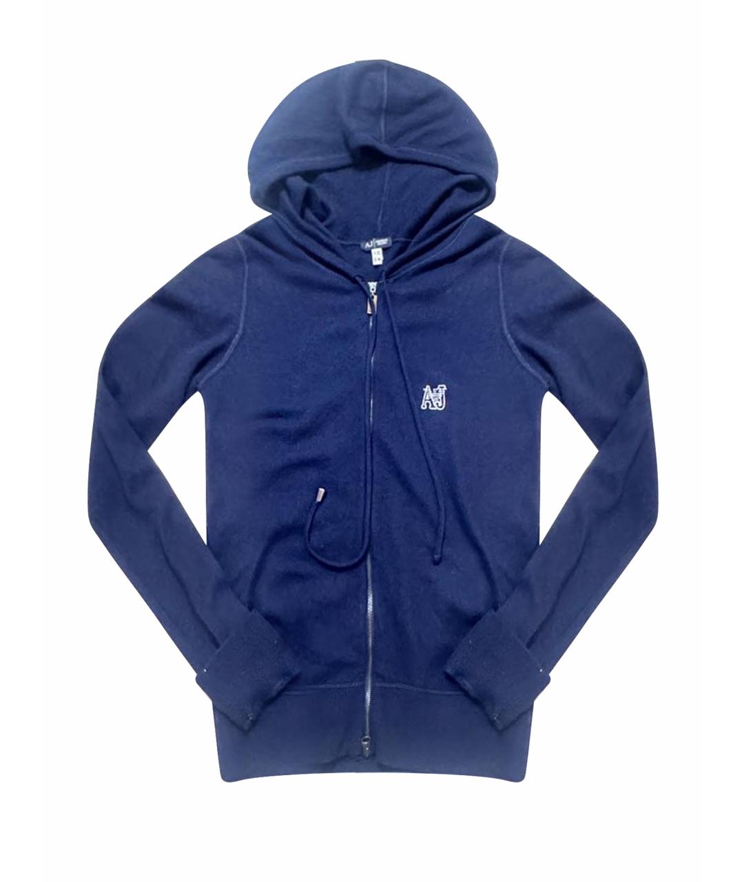 ARMANI JEANS Темно-синий кашемировый джемпер / свитер, фото 1