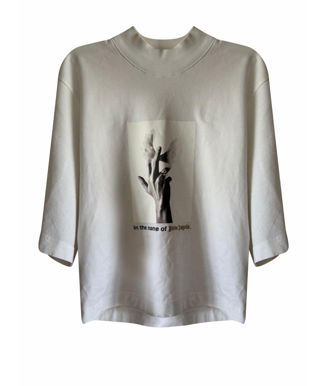 PALM ANGELS Белая хлопковая футболка, фото 1