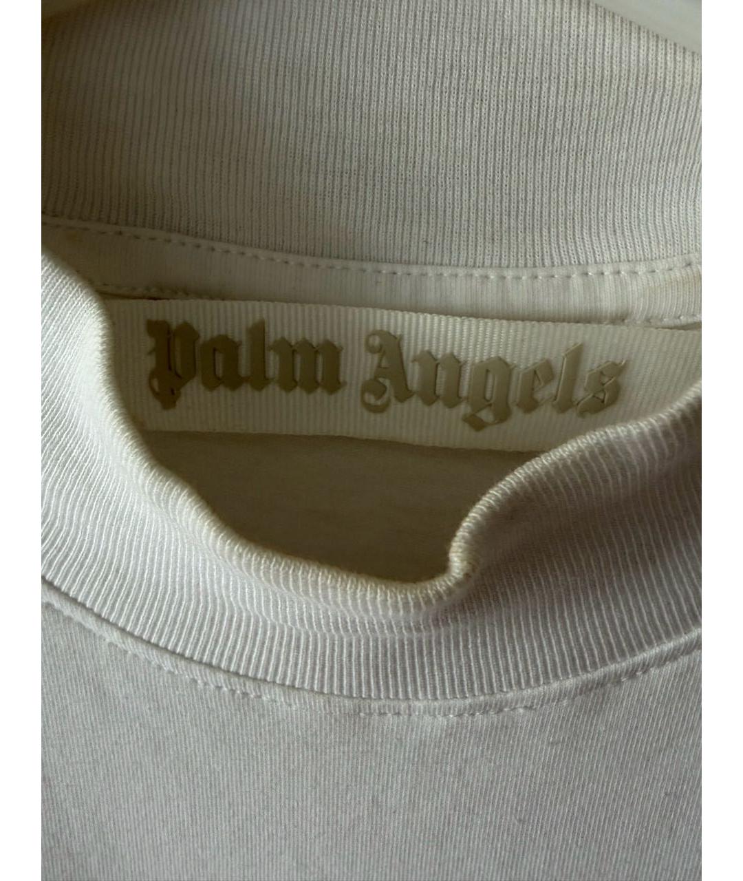 PALM ANGELS Белая хлопковая футболка, фото 3