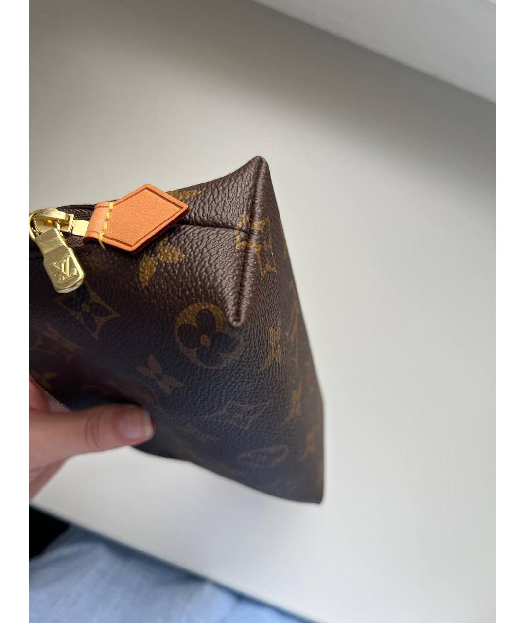 LOUIS VUITTON Коричневая косметичка, фото 3