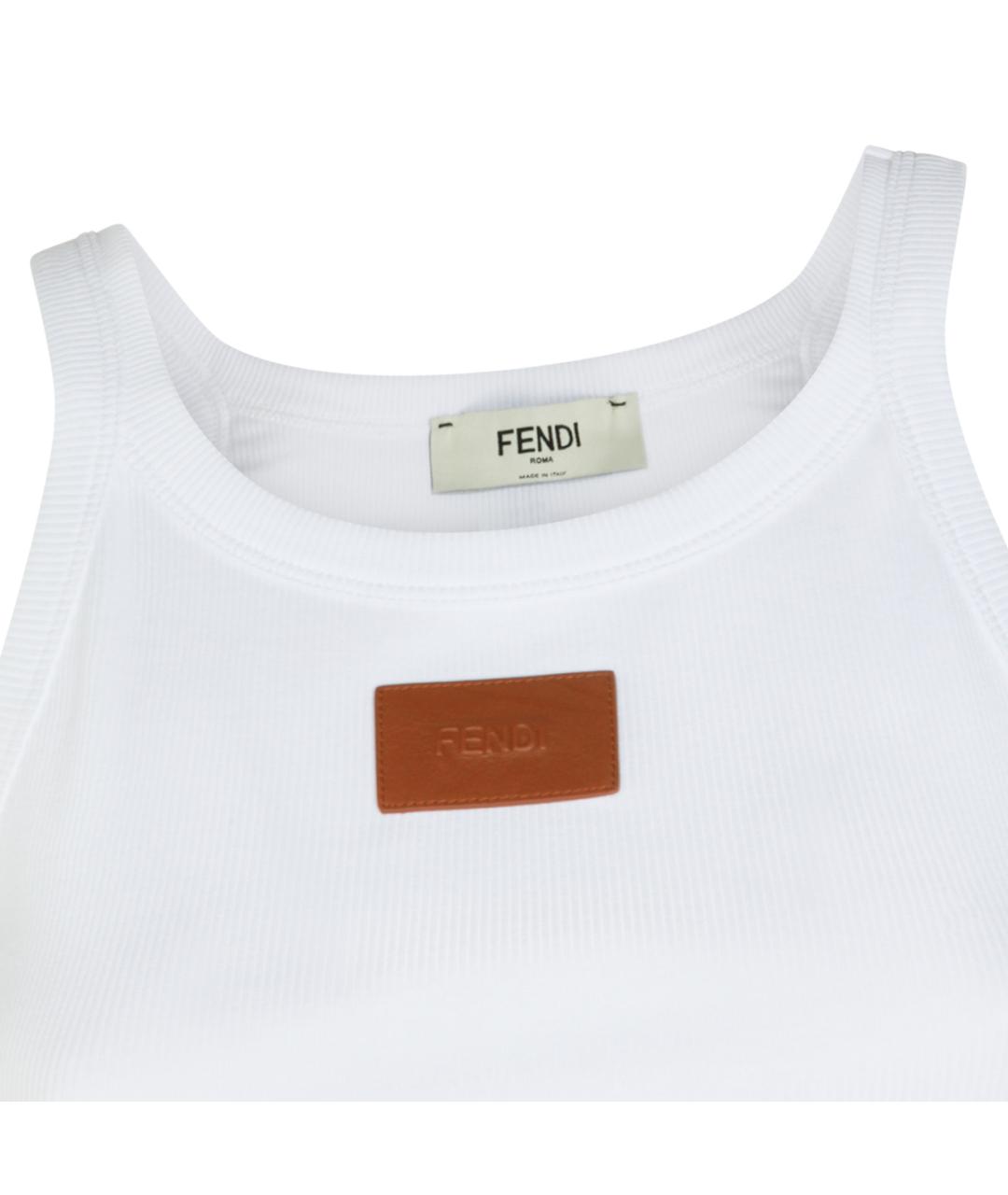 FENDI Белая майка, фото 3