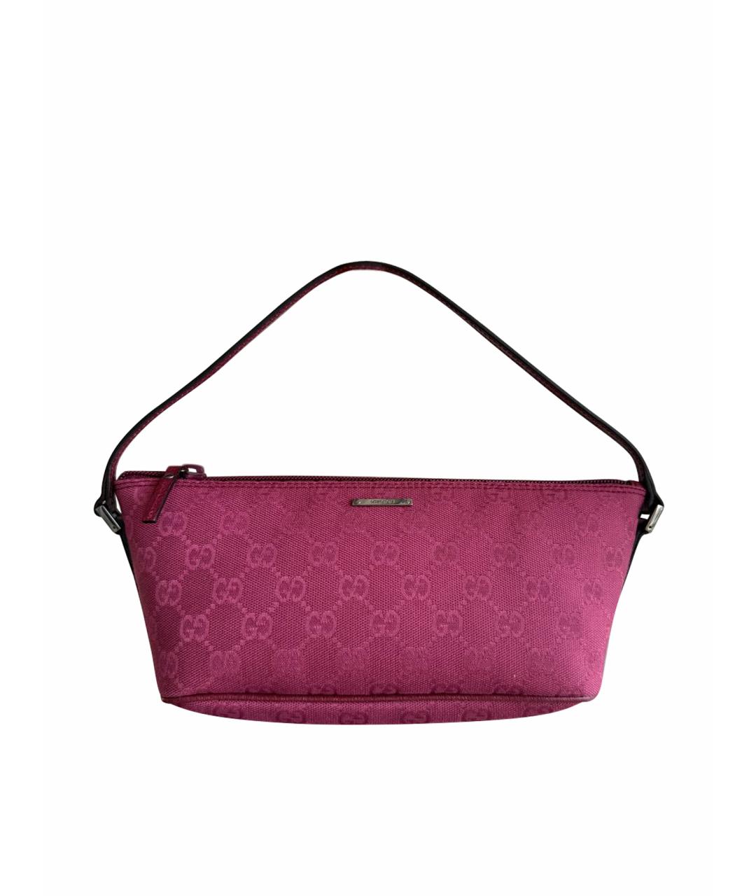 GUCCI Розовая жаккардовая сумка через плечо, фото 1