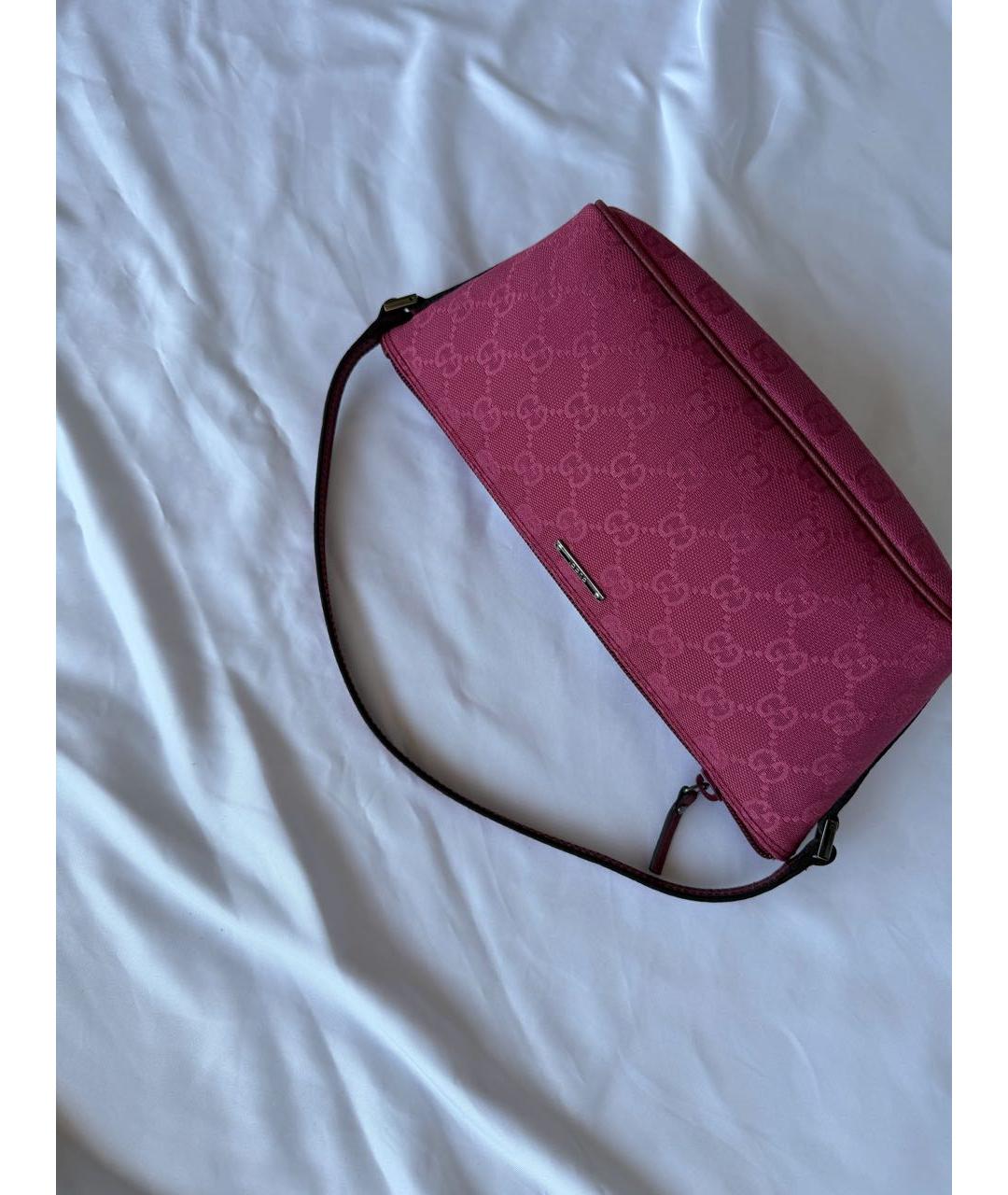 GUCCI Розовая жаккардовая сумка через плечо, фото 3