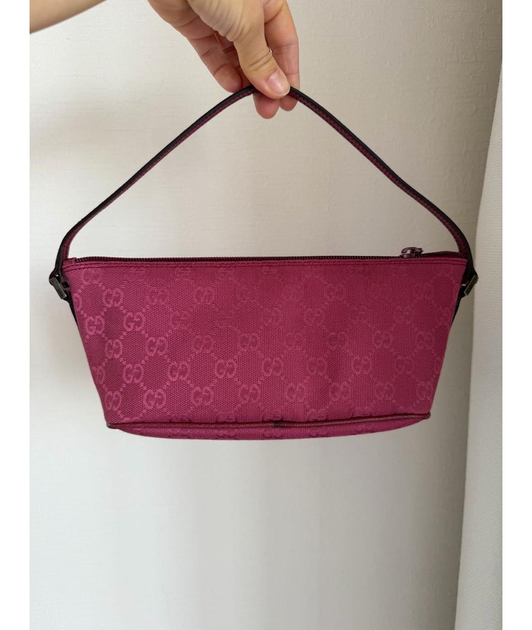GUCCI Розовая жаккардовая сумка через плечо, фото 2