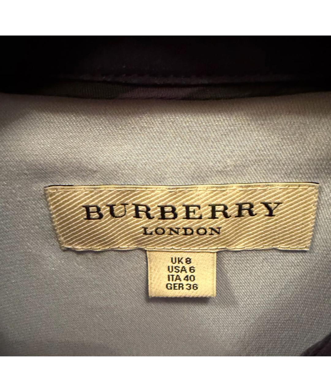 BURBERRY Голубая шелковая блузы, фото 3