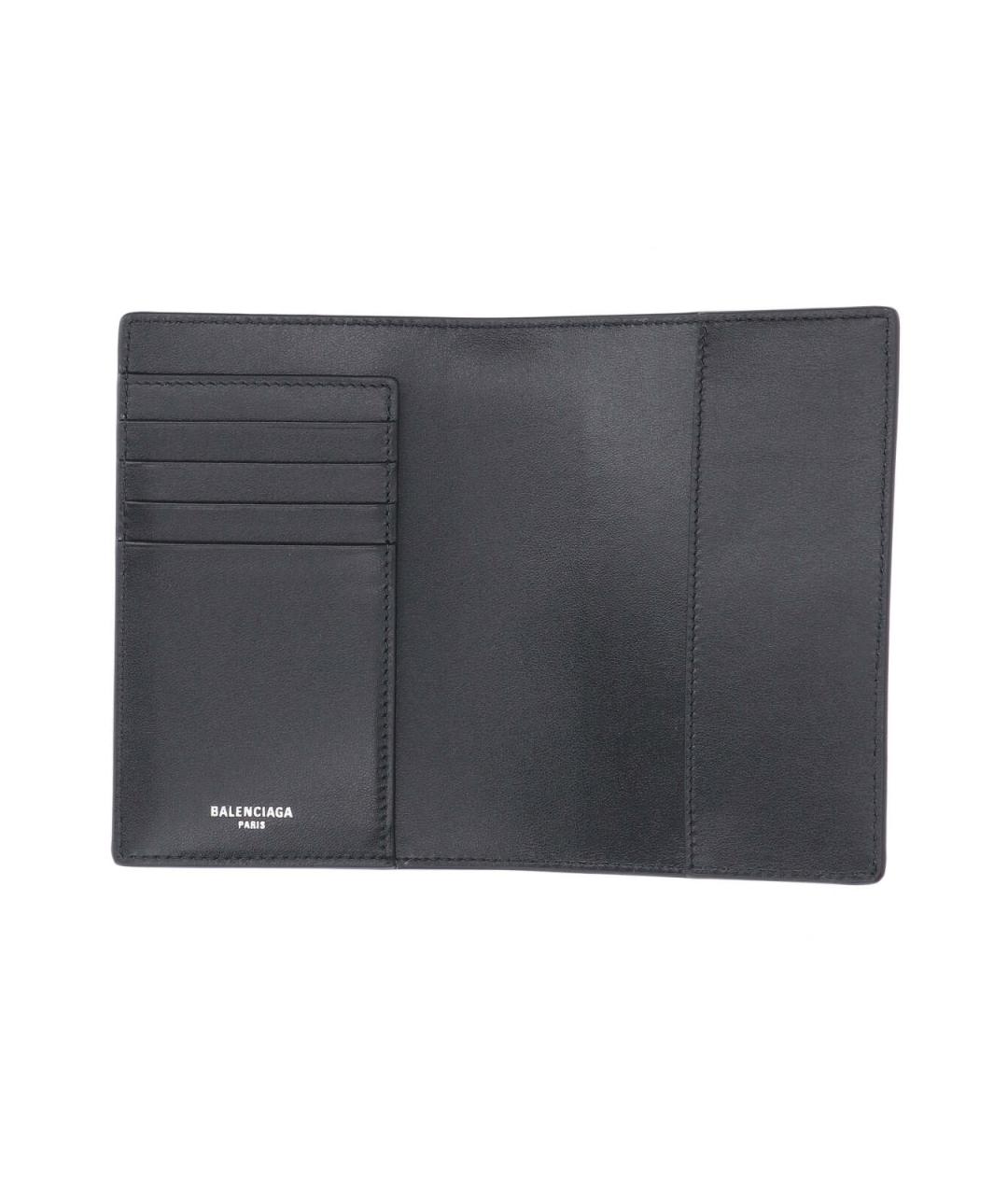 BALENCIAGA Черный кожаный кошелек, фото 2