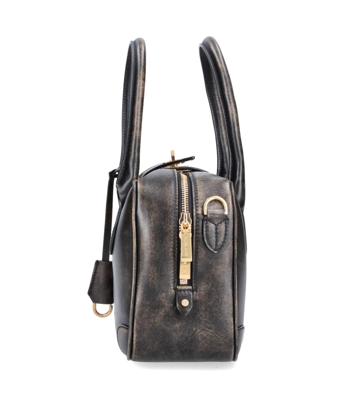 GOLDEN GOOSE DELUXE BRAND Черная кожаная сумка тоут, фото 5