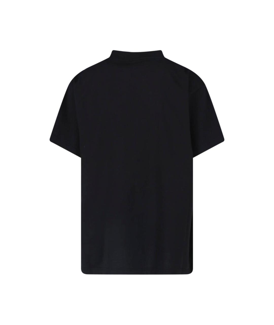 BALENCIAGA Черная хлопковая футболка, фото 2