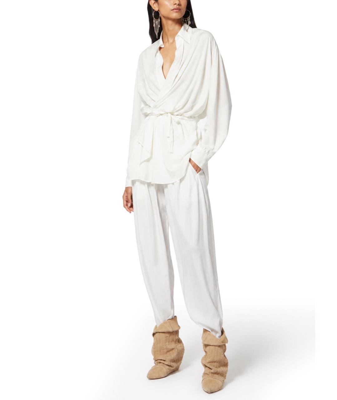 ISABEL MARANT Белые прямые брюки, фото 2