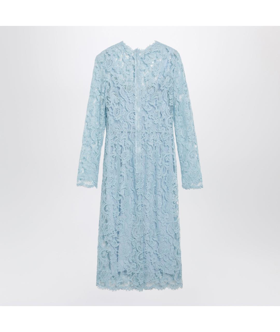 DOLCE&GABBANA Голубое хлопковое повседневное платье, фото 2