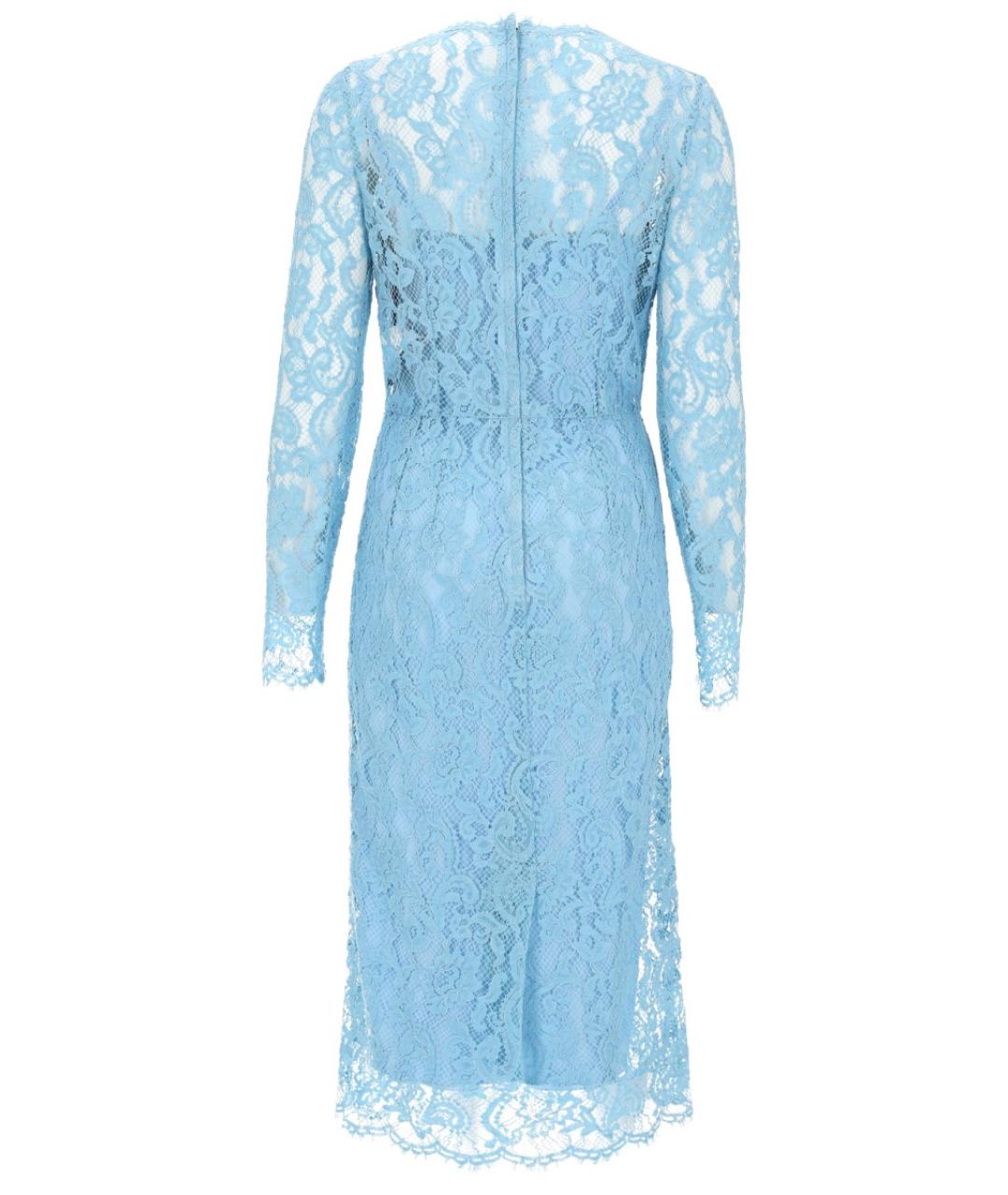DOLCE&GABBANA Голубое хлопковое повседневное платье, фото 3