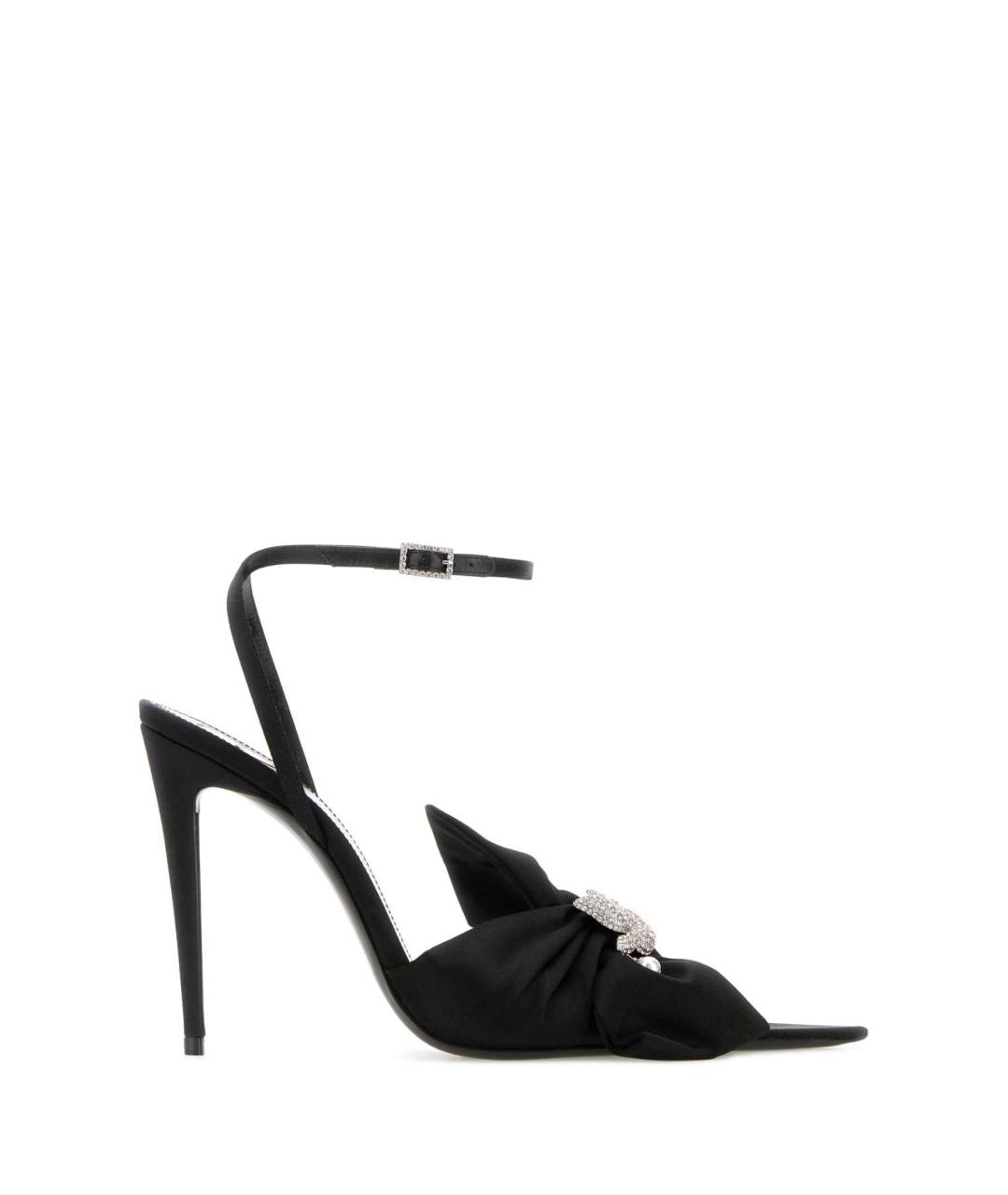 SAINT LAURENT Черные текстильные туфли, фото 1