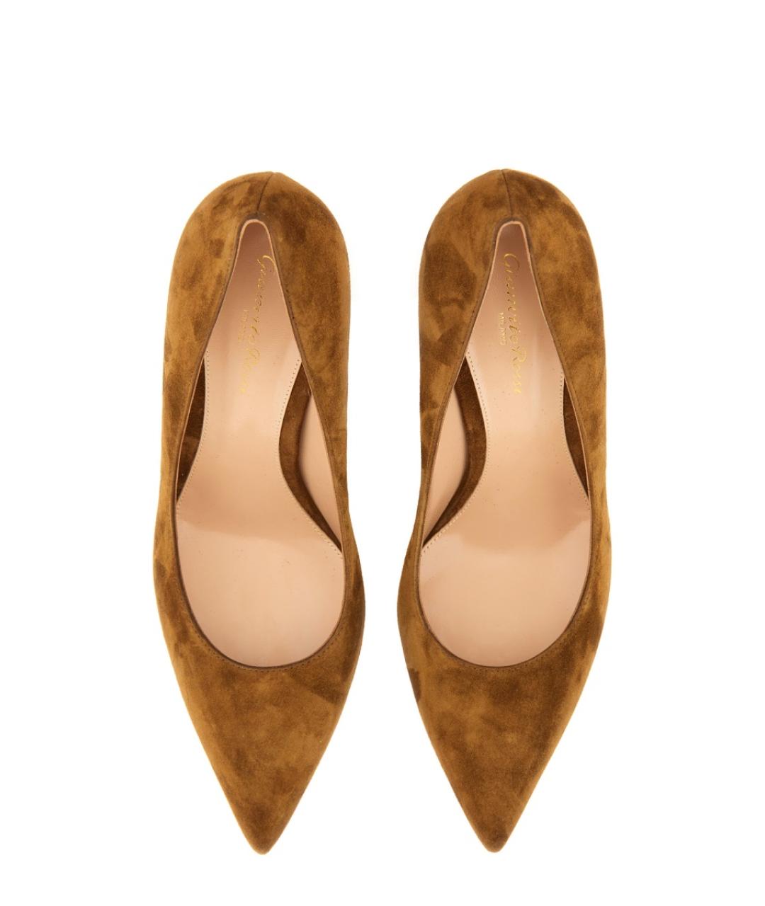 GIANVITO ROSSI Коричневые кожаные туфли, фото 2
