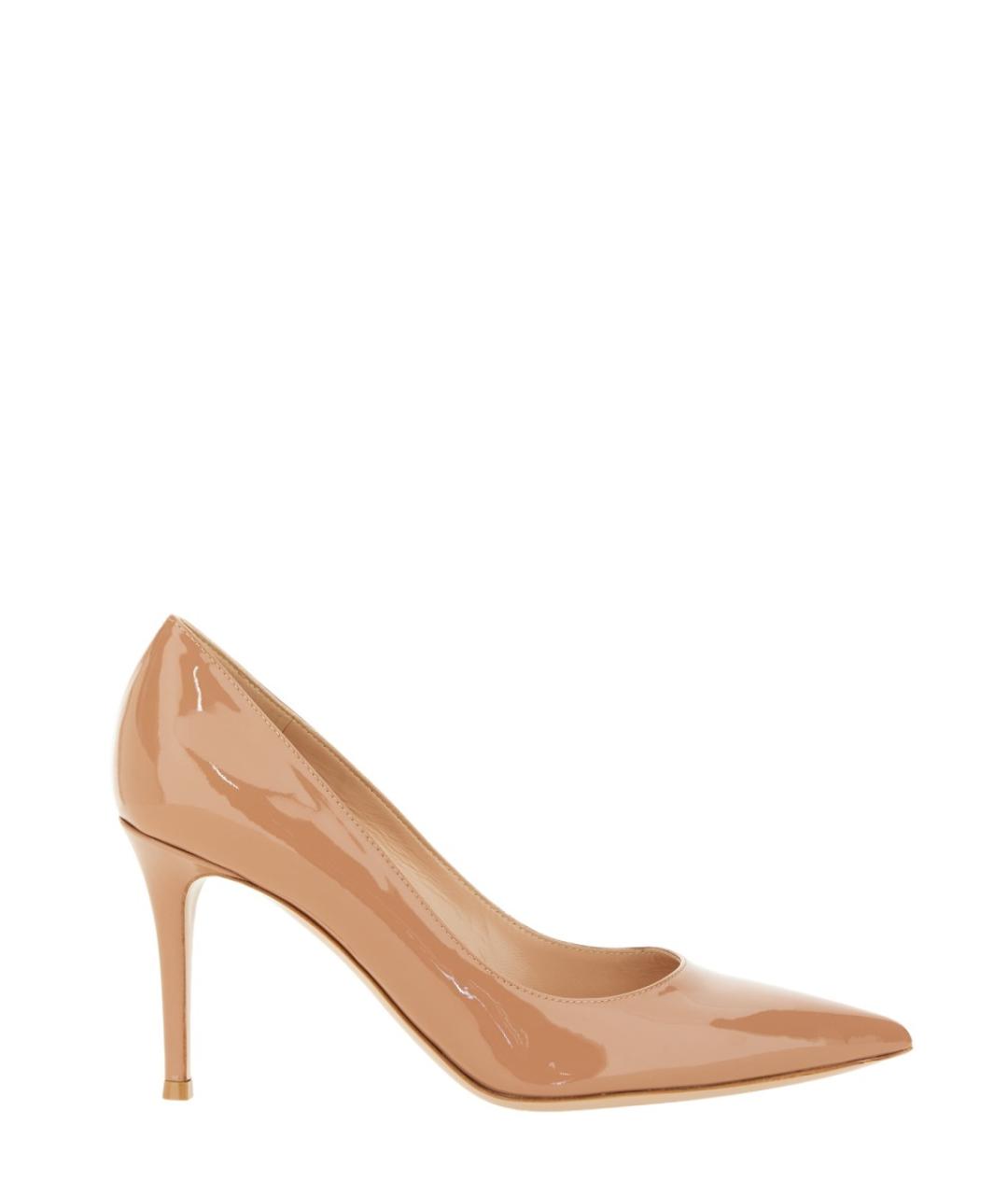 GIANVITO ROSSI Бежевые кожаные туфли, фото 1