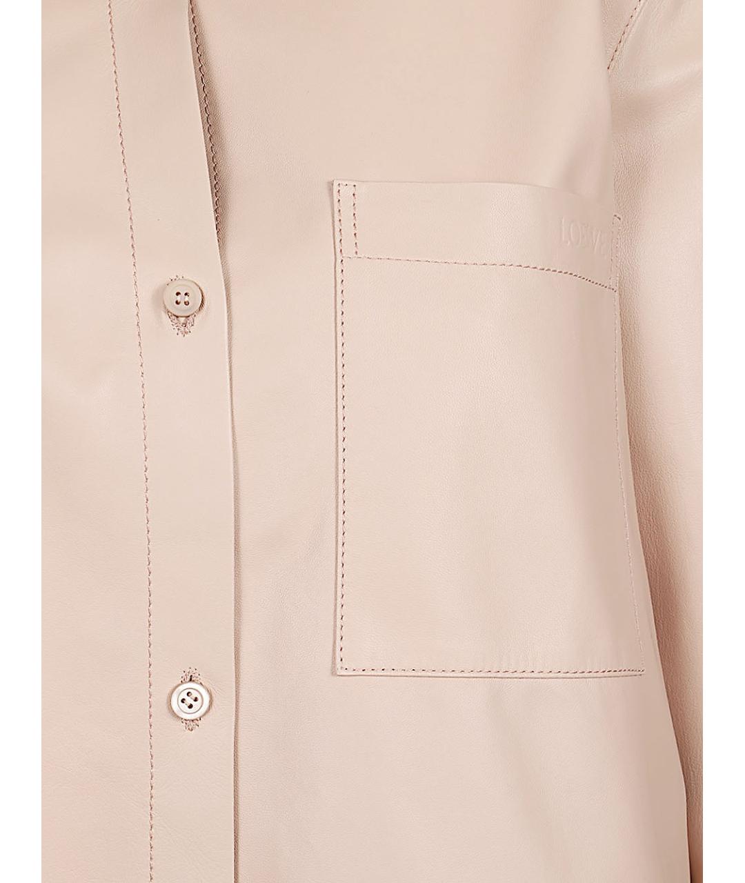 LOEWE Розовая кожаная рубашка, фото 3