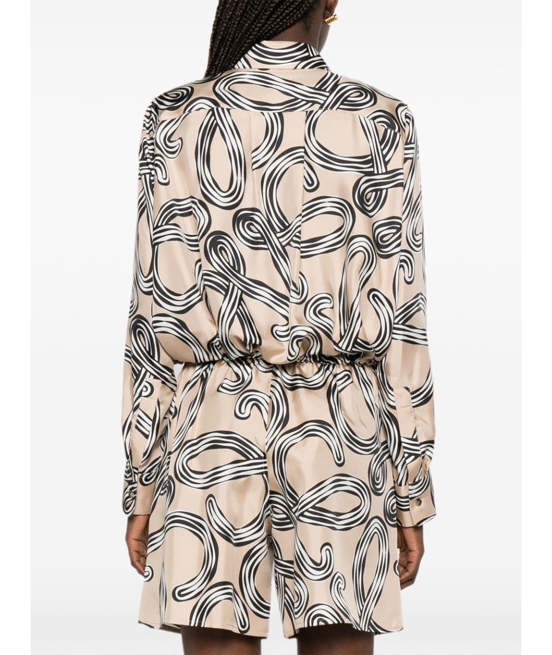 LOEWE Бежевая шелковая рубашка, фото 4