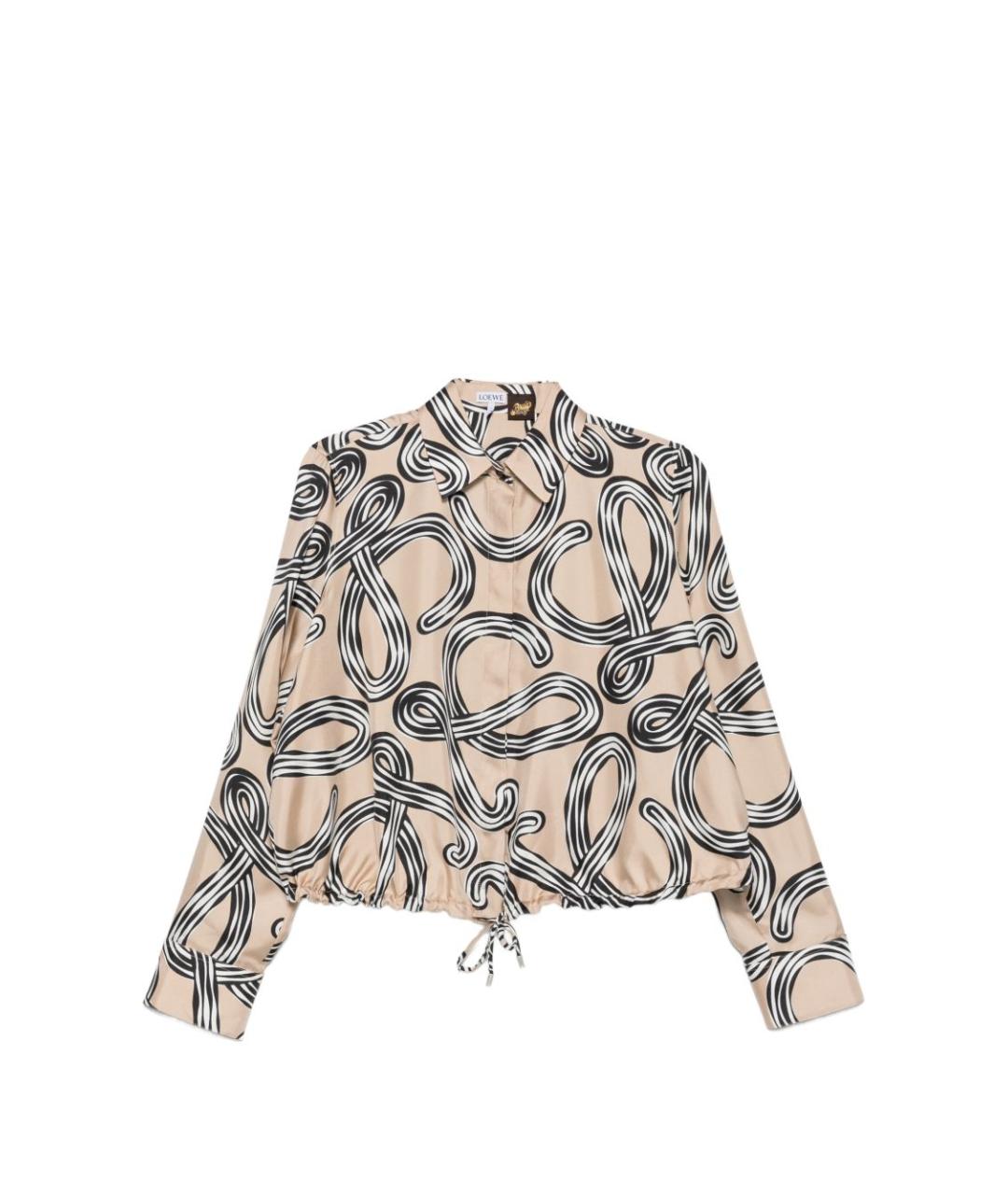 LOEWE Бежевая шелковая рубашка, фото 1