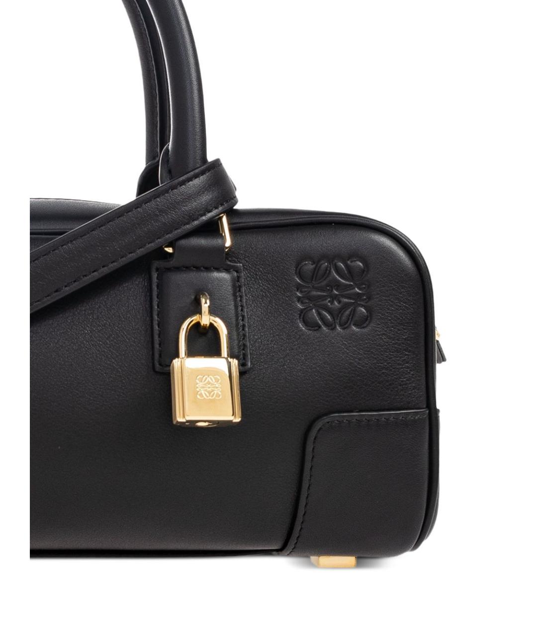 LOEWE Черная кожаная сумка тоут, фото 5