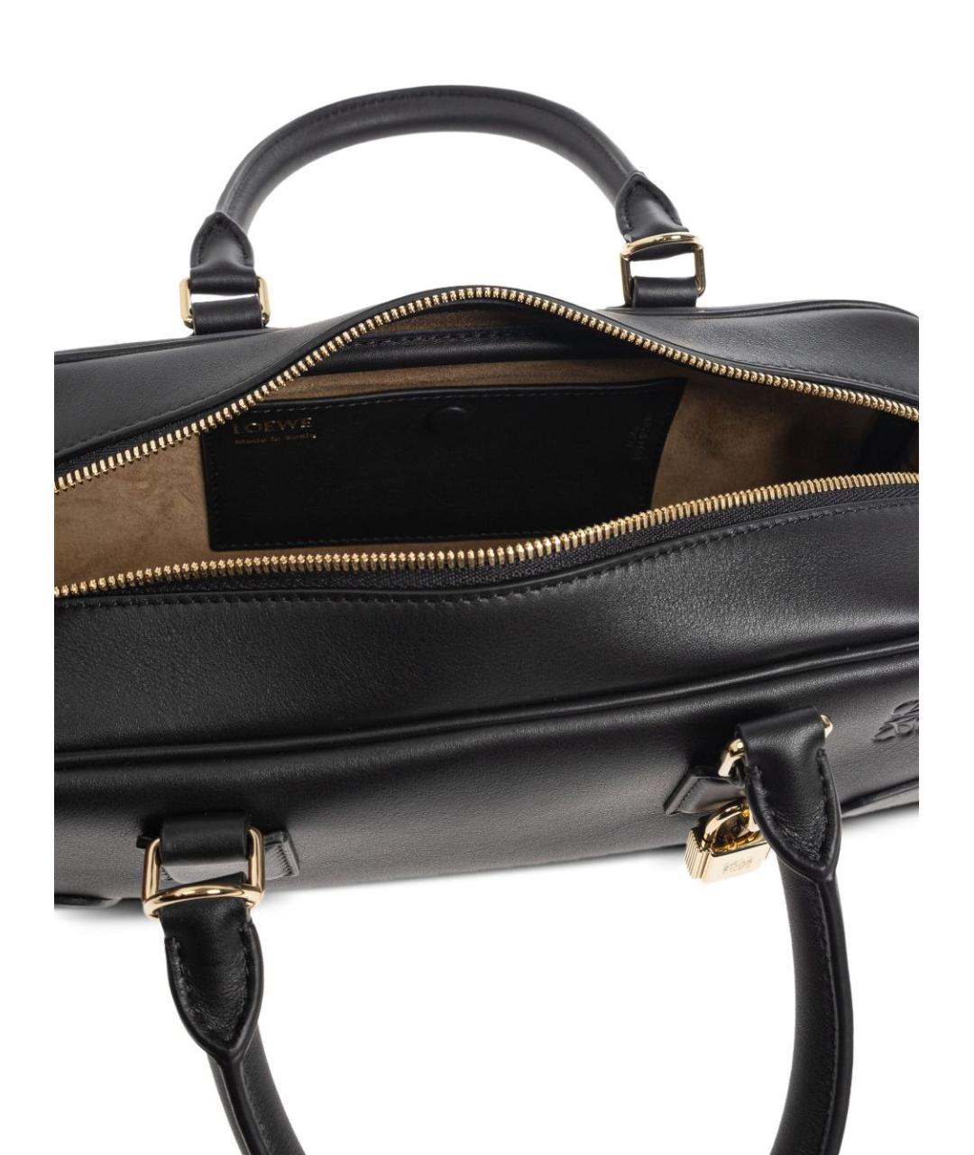 LOEWE Черная кожаная сумка тоут, фото 4