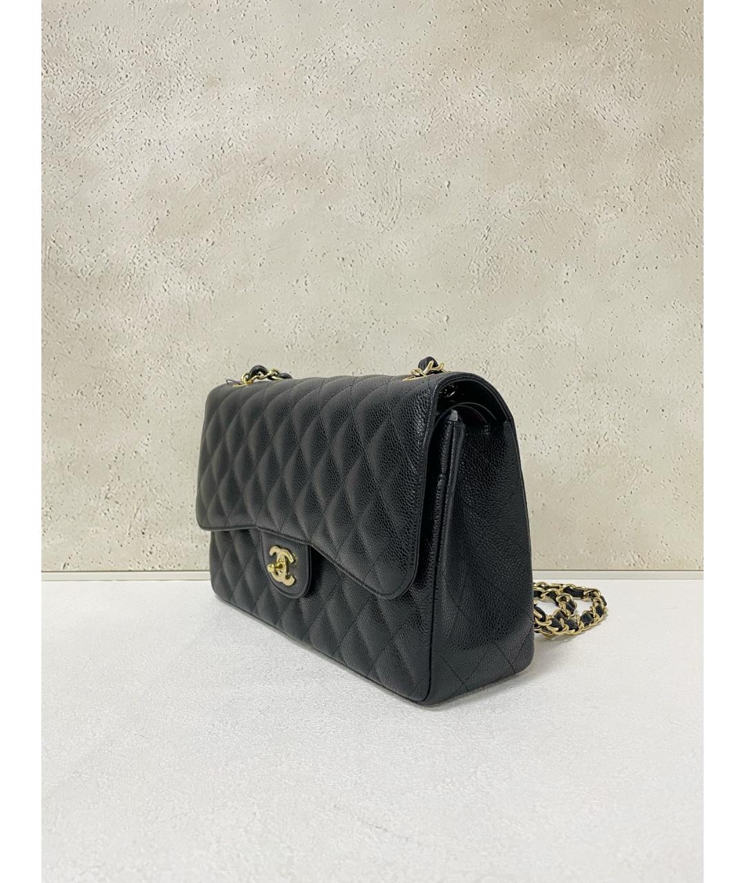 CHANEL Черная кожаная сумка через плечо, фото 4