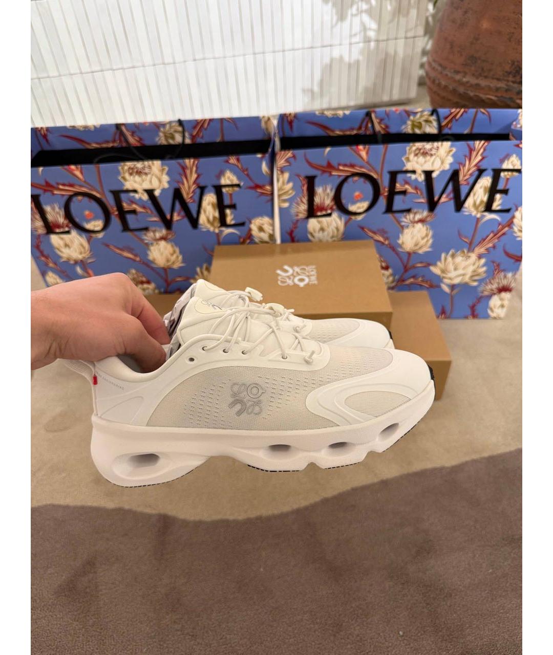 LOEWE Белые синтетические кроссовки, фото 4