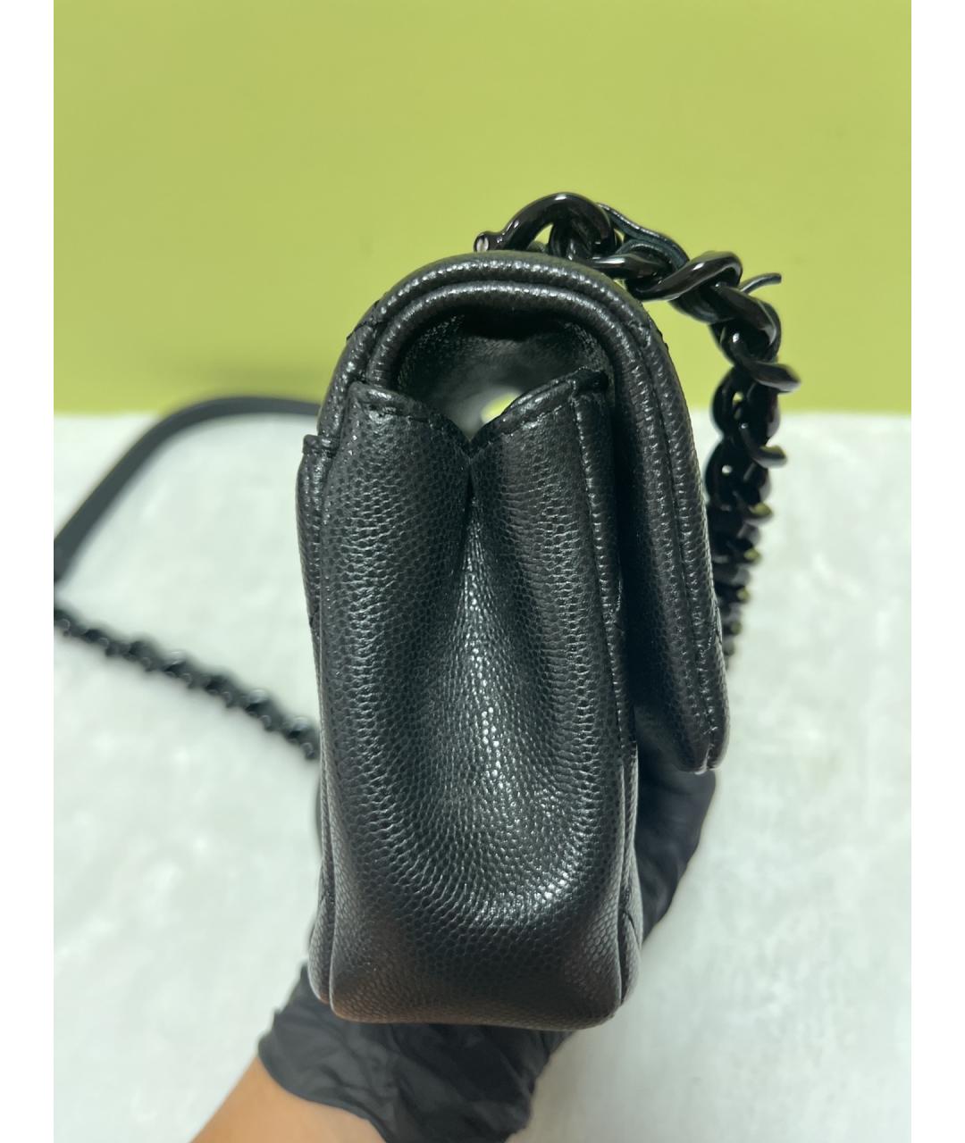 CHANEL Черная кожаная сумка через плечо, фото 4