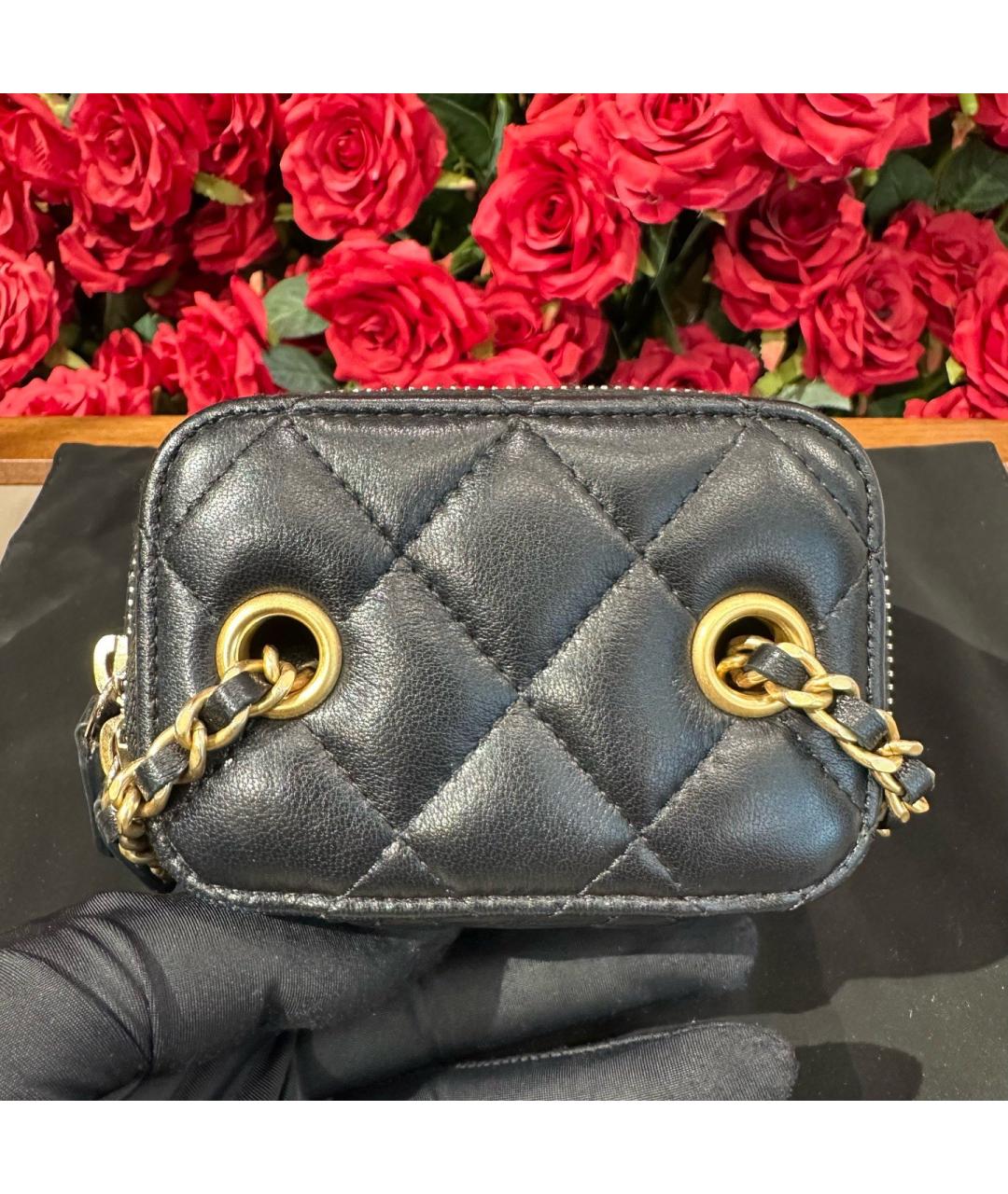 CHANEL Черная кожаная сумка через плечо, фото 3