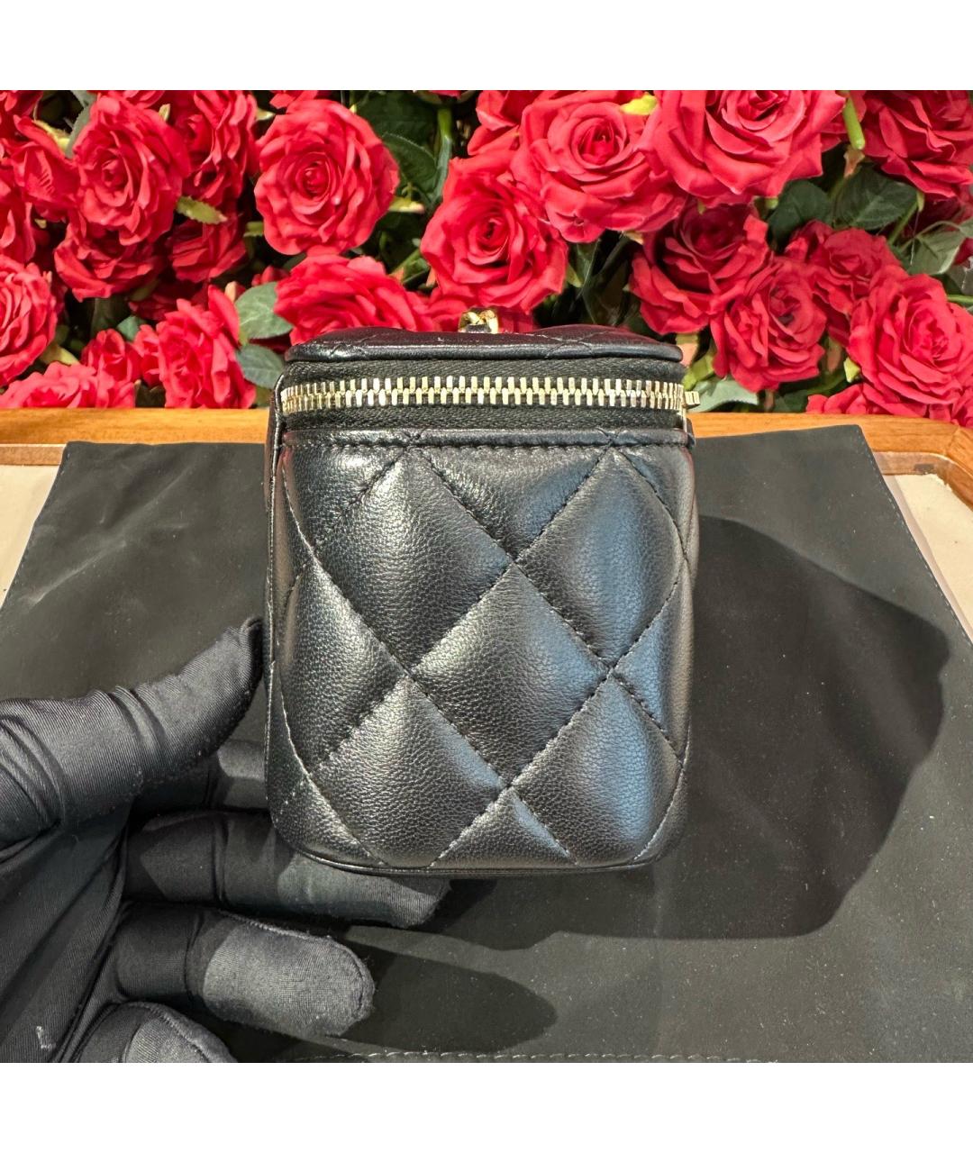 CHANEL Черная кожаная сумка через плечо, фото 6
