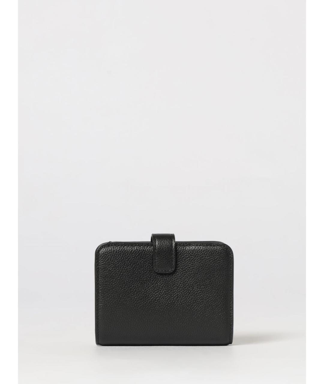 EMPORIO ARMANI Черный кожаный кошелек, фото 3