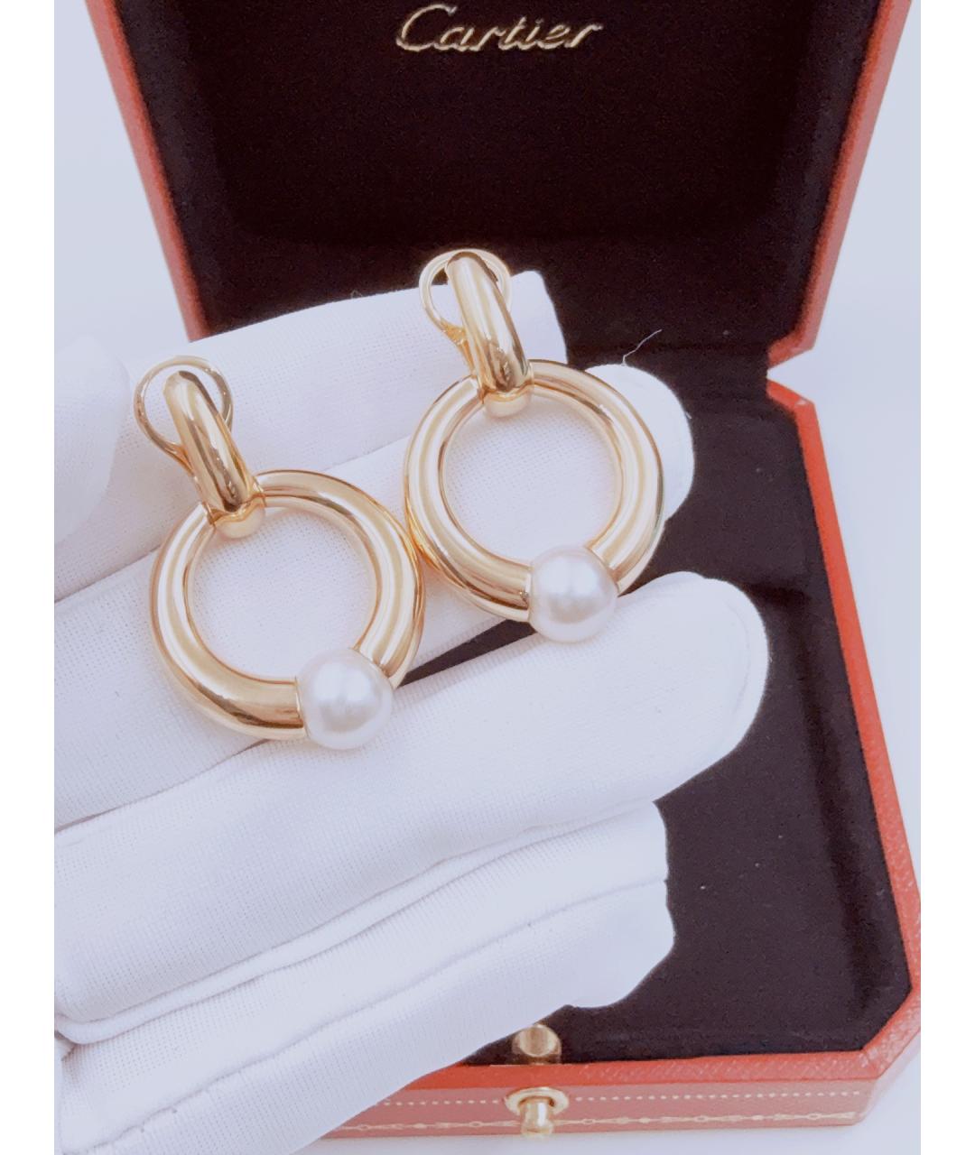 CARTIER Золотые серьги из желтого золота, фото 4