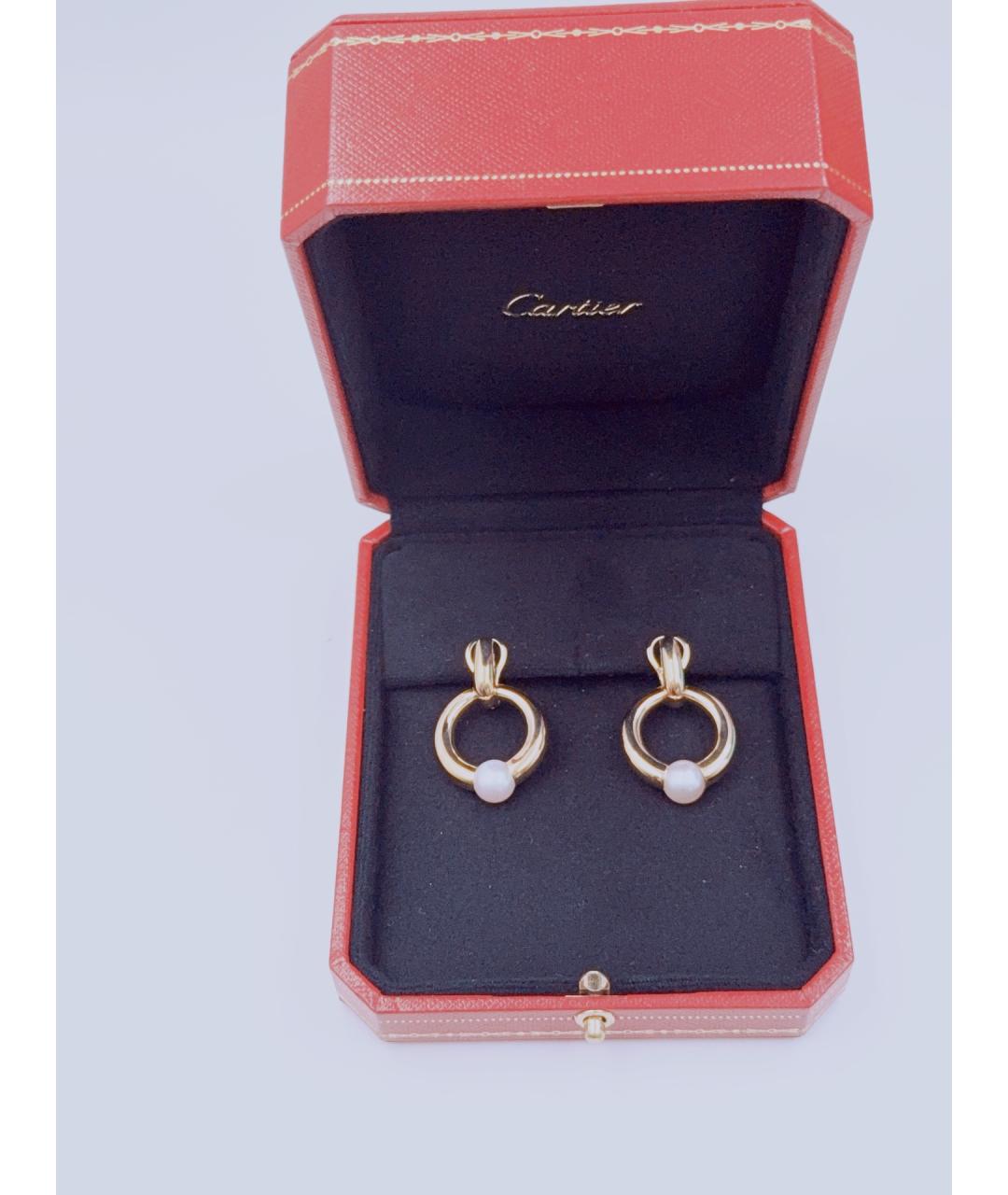 CARTIER Золотые серьги из желтого золота, фото 2