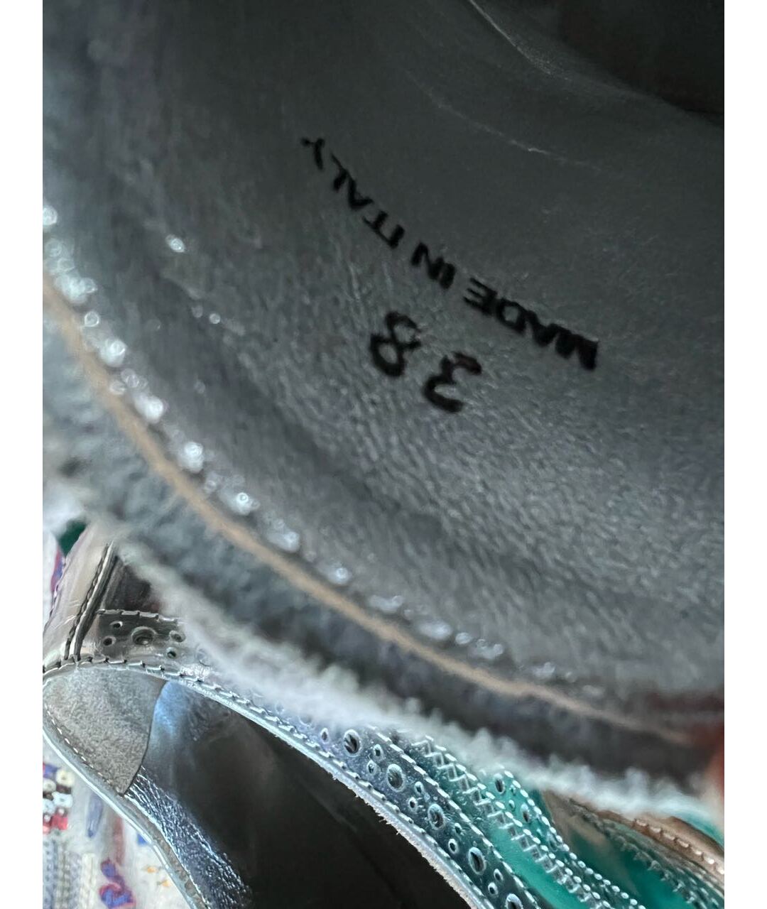 PRADA Серебряные ботинки из лакированной кожи, фото 5
