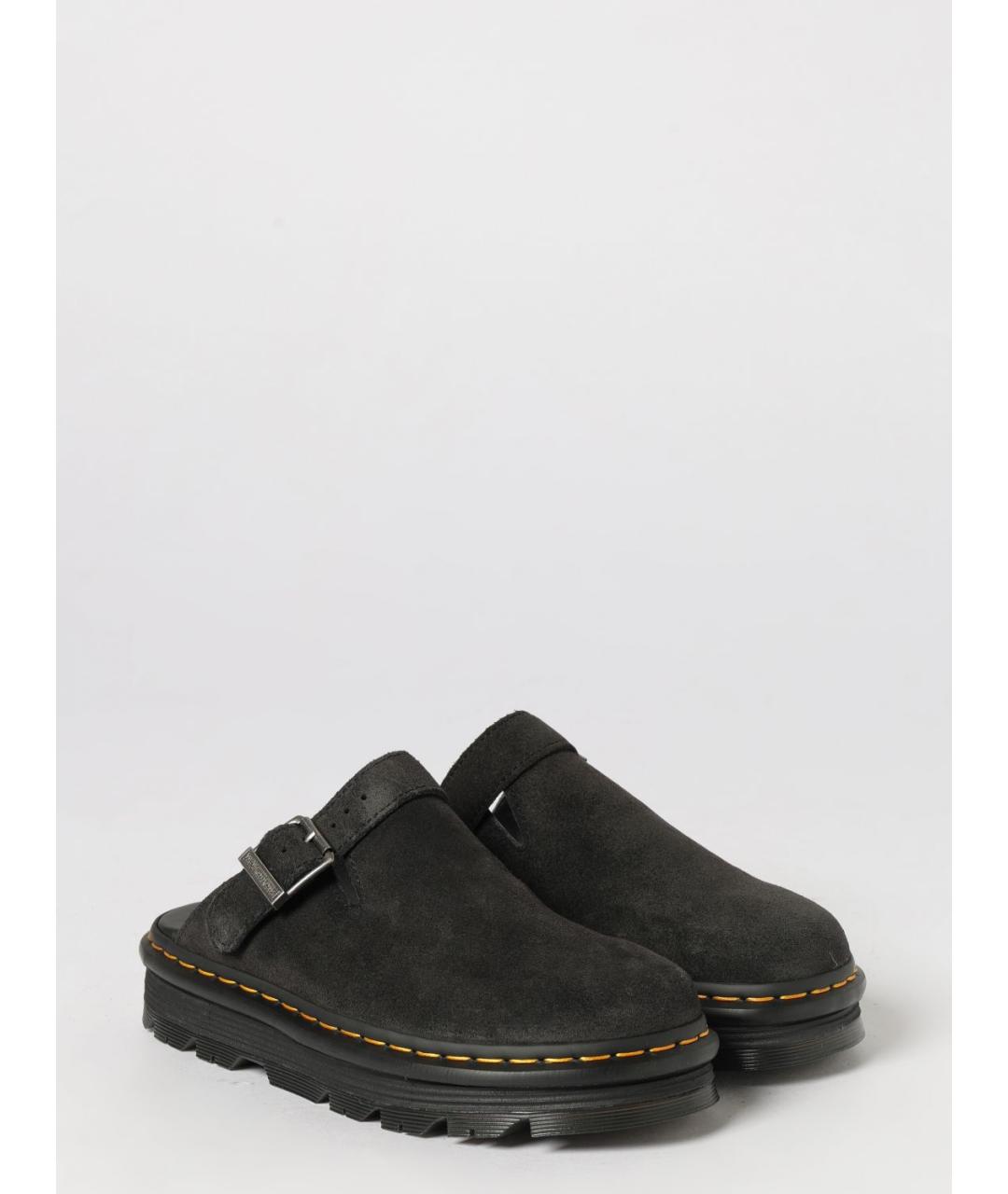 DR. MARTENS Черные замшевые мюли, фото 2