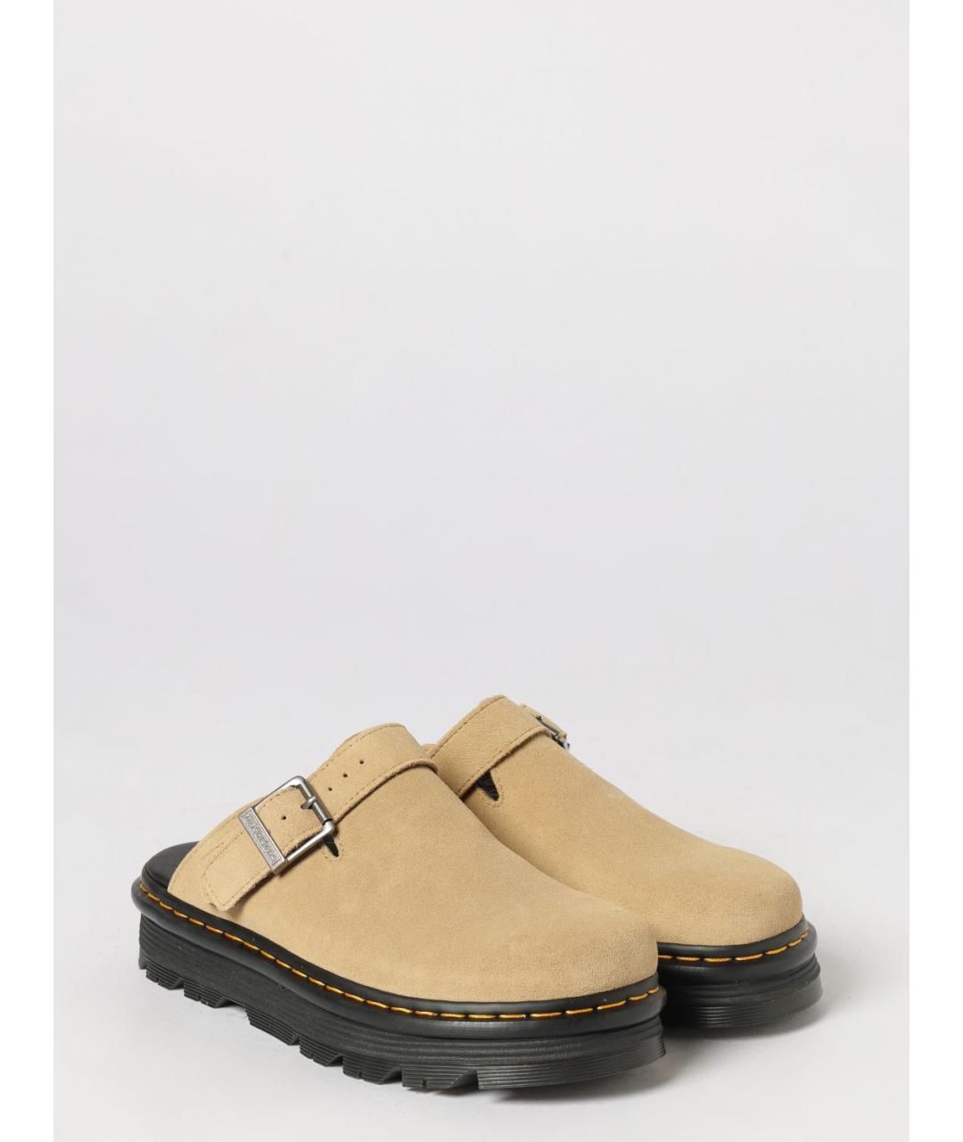 DR. MARTENS Бежевые замшевые мюли, фото 2