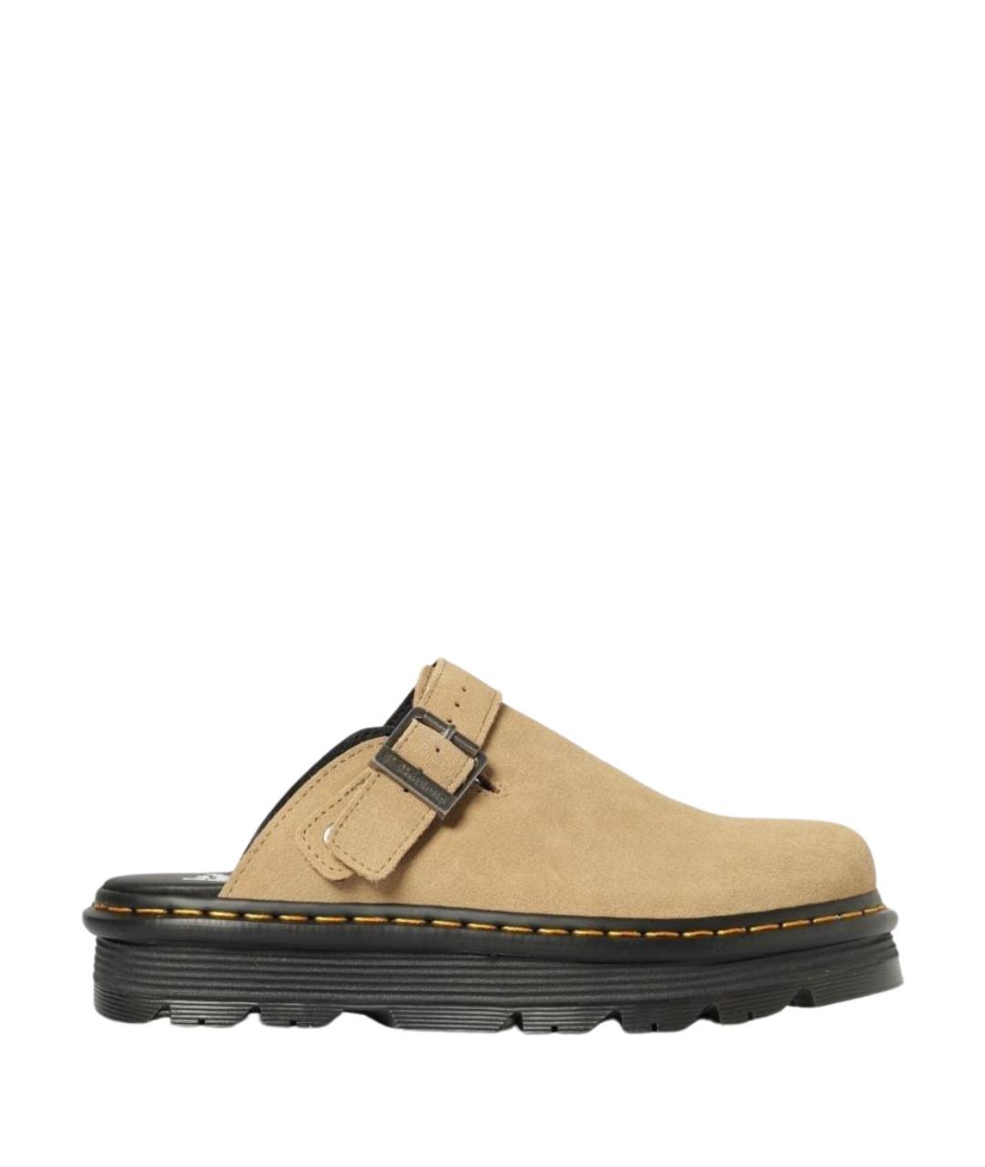 DR. MARTENS Бежевые замшевые мюли, фото 1