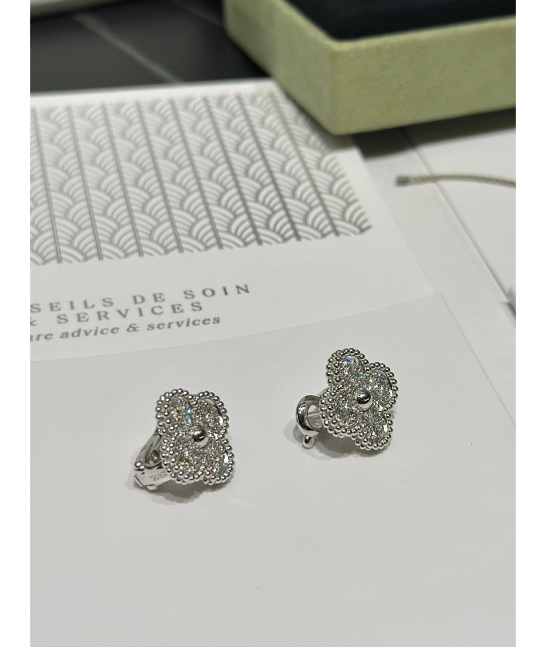 VAN CLEEF & ARPELS Серебряные серьги из белого золота, фото 6