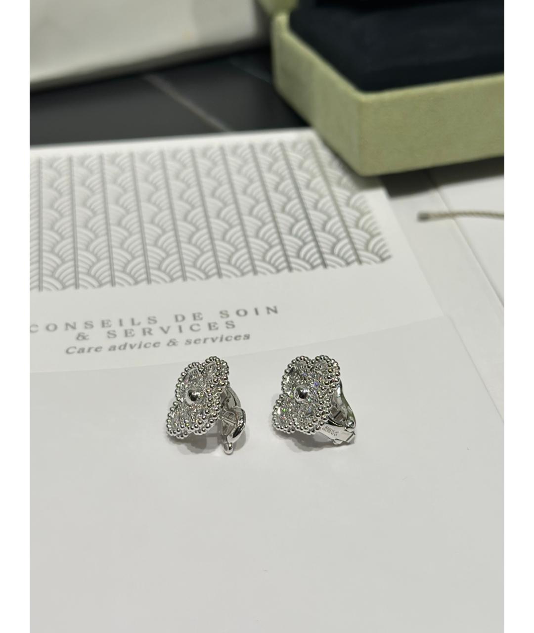 VAN CLEEF & ARPELS Серебряные серьги из белого золота, фото 5