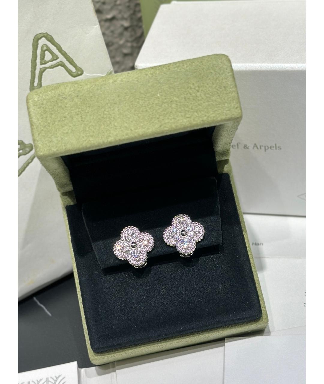 VAN CLEEF & ARPELS Серебряные серьги из белого золота, фото 10
