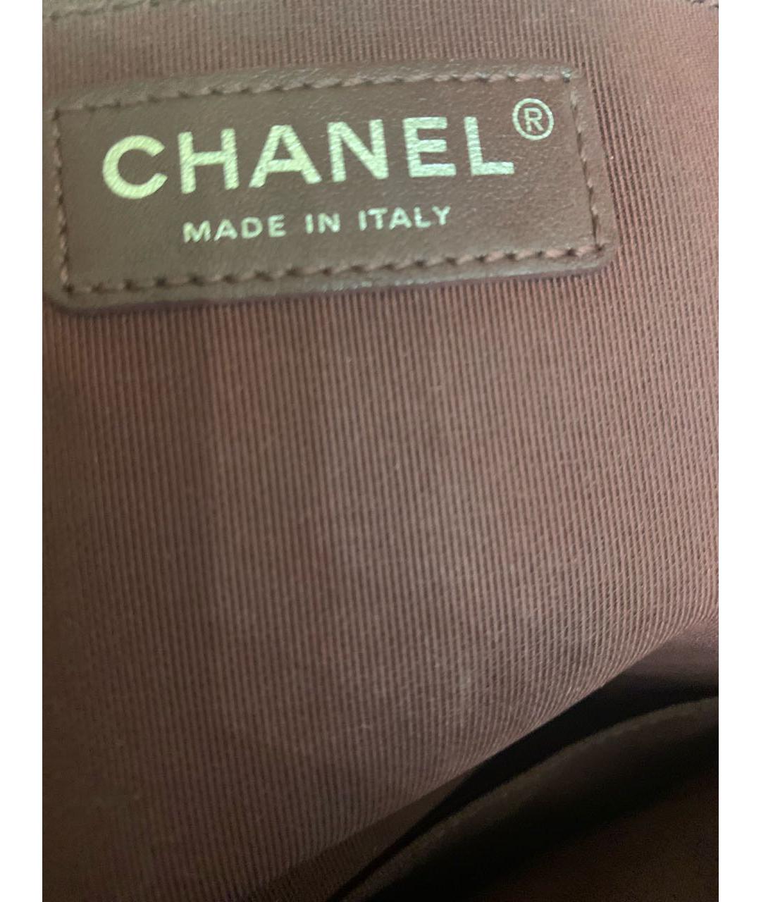 CHANEL Бордовая кожаная сумка через плечо, фото 4