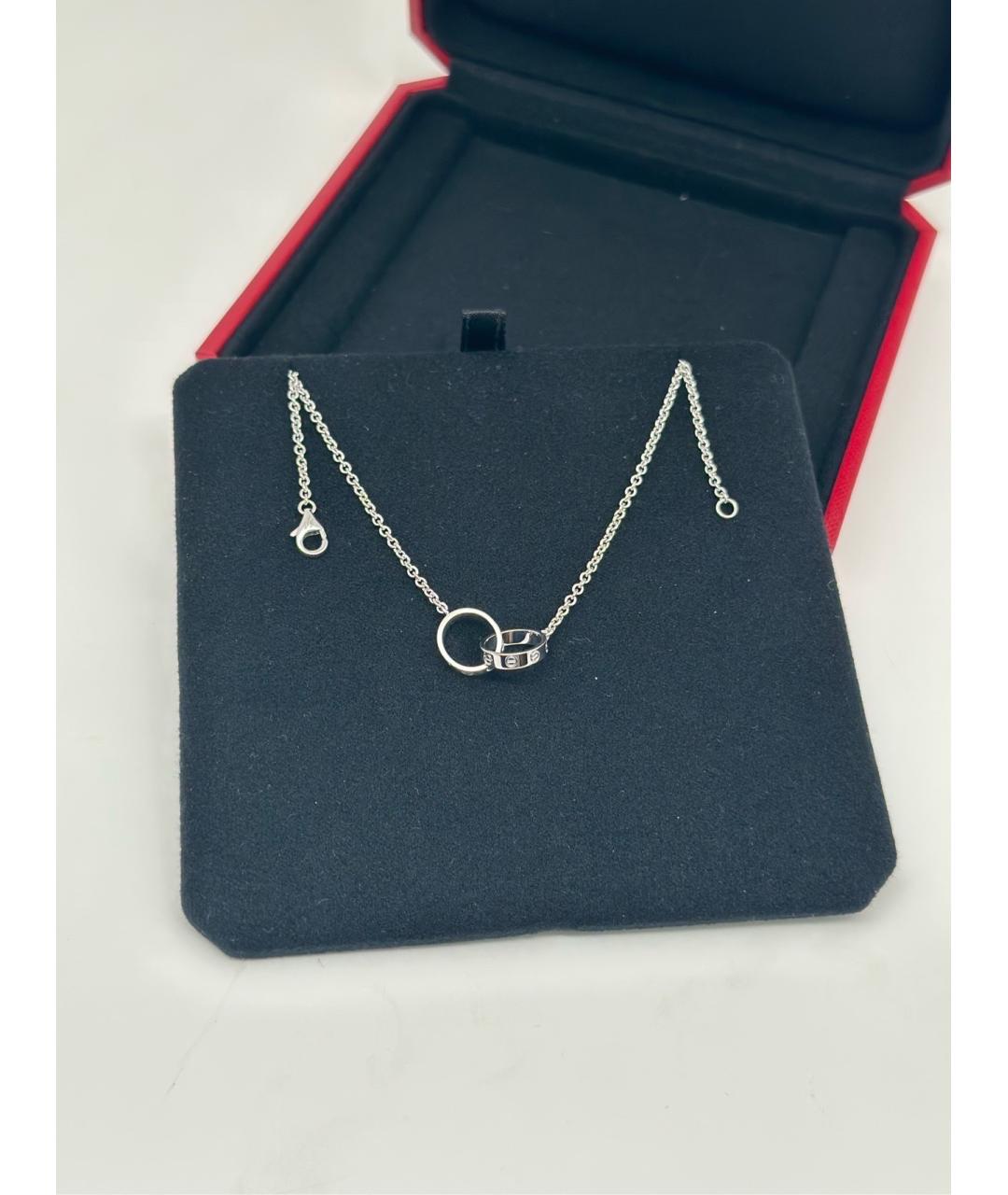 CARTIER Серебряное колье из белого золота, фото 3